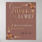 Erntedank Scripture Wall Art-1 Psalm 136:1 Poster (Vorne)