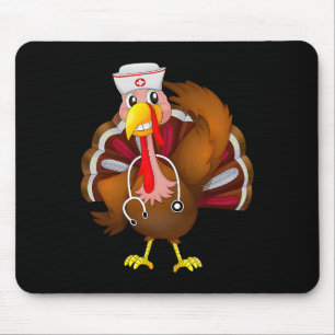 Erntedank Scrub Tops Frauen Türkei Krankenschweste Mousepad