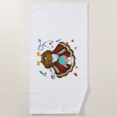 Erntedank Scrub Tops Frauen Türkei Krankenschweste Strandtuch (Vorderseite)