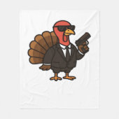 Erntedank Secret Agent Türkei Klassischer T - Shir Fleecedecke (Vorderseite)