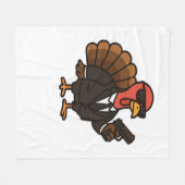 Erntedank Secret Agent Türkei Klassischer T - Shir Fleecedecke (Vorderseite (Horizontal))