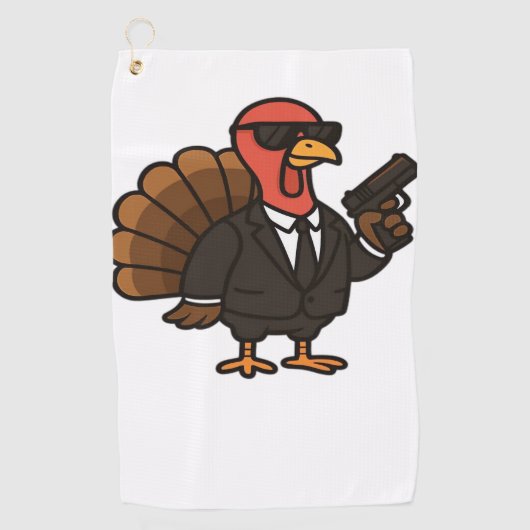 Erntedank Secret Agent Türkei Klassischer T - Shir Golfhandtuch (Vorderseite)