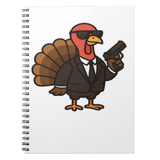 Erntedank Secret Agent Türkei Klassischer T - Shir Notizblock (Vorderseite)