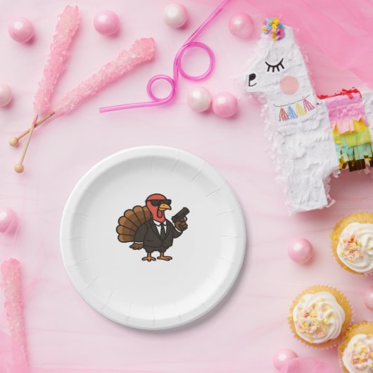 Erntedank Secret Agent Türkei Klassischer T - Shir Pappteller (Party)