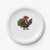 Erntedank Secret Agent Türkei Klassischer T - Shir Pappteller (Vorderseite)