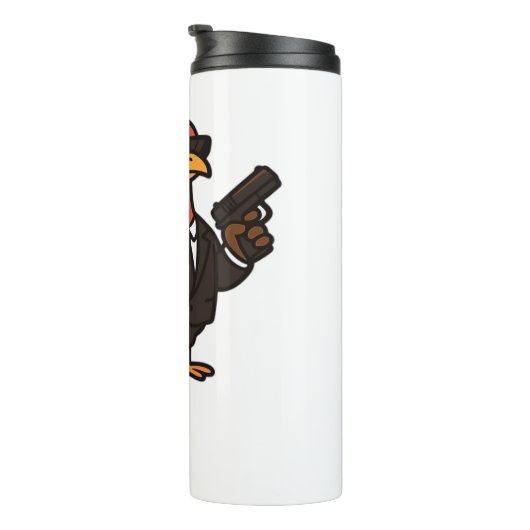 Erntedank Secret Agent Türkei Klassischer T - Shir Thermosbecher (Nach rechts gedreht)