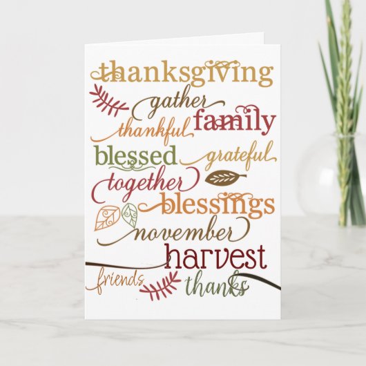 Erntedank Segen Feiertagskarte (Vorderseite)