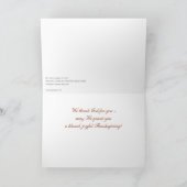 Erntedank Segen Feiertagskarte (Innenseite)