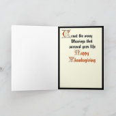 Erntedank Segen Feiertagskarte (Innenseite)