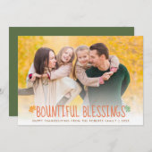 Erntedank Segen Foto Gruß Feiertagskarte (Vorne/Hinten)