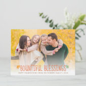 Erntedank Segen Foto Gruß Feiertagskarte (Stehend Vorderseite)