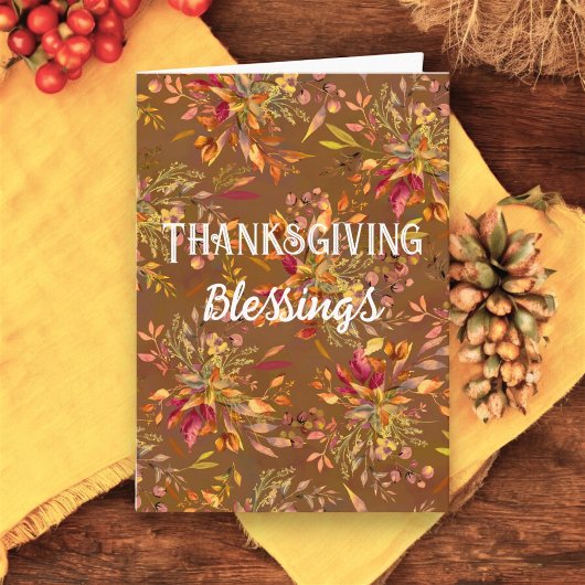 Erntedank Segen Herbst Bouquet Herbstfarben Karte