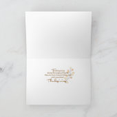 Erntedank Segen Herbstlaub mit zwei Fotos Karte (Innenseite)