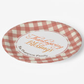 Erntedank Segen Nachname Pappteller (Schrägansicht)