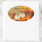 Erntedank Segen Oval Sticker (Tasche)