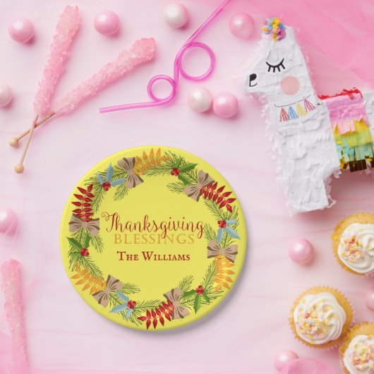 Erntedank Segen Pappteller (Party)