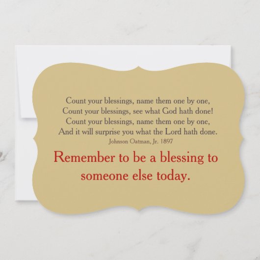 Erntedank Segen Party Einladung (Rückseite)