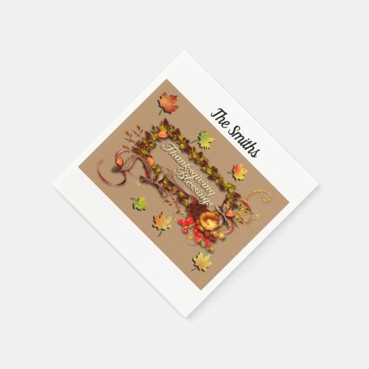 Erntedank Segen Serviette (Ecke)