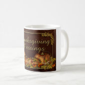 Erntedank-Segen-Tasse - Erntedank Kaffeetasse (VorderseiteRechts)