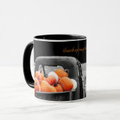 Erntedank Segen Tasse Schwarz (Vorderseite Links)