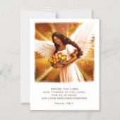 Erntedank Segnungen. Angel Religious Magneteinladung (Vorderseite)