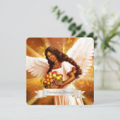 Erntedank Segnungen. Religiöse Flachkarte Feiertagskarte (Stehend Vorderseite)