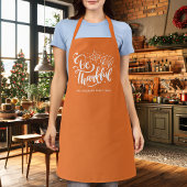 Erntedank sei dankbar Script Harvest Orange Schürze