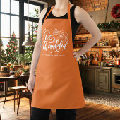 Erntedank sei dankbar Script Harvest Orange Schürze