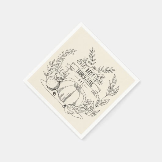 Erntedank Serviette (Ecke)