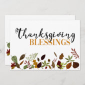 Erntedank Sessings Fall Foliage Feiertagskarte (Vorne/Hinten)