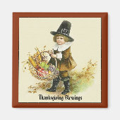 Erntedank Sessings Pilgrim Boy Magnet (Vorne)