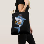 Erntedank Shark Gift Pumpkin Pie Erntedank Tasche (Von Nahem)