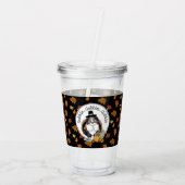 Erntedank Shetland Sheepdog (blauer Merle) Funny Acryltrinkbecher (Rückseite)