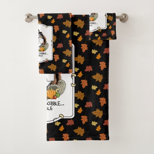 Erntedank Shetland Sheepdog (blauer Merle) Funny Badhandtuch Set (Insitu)