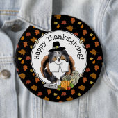 Erntedank Shetland Sheepdog (blauer Merle) Funny Button (Beispiel)