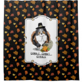 Erntedank Shetland Sheepdog (blauer Merle) Funny Duschvorhang (Vorderseite)