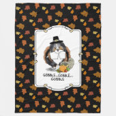 Erntedank Shetland Sheepdog (blauer Merle) Funny Fleecedecke (Vorderseite)