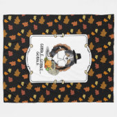 Erntedank Shetland Sheepdog (blauer Merle) Funny Fleecedecke (Vorderseite (Horizontal))