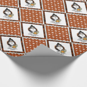 Erntedank Shetland Sheepdog (blauer Merle) Funny Geschenkpapier