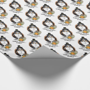 Erntedank Shetland Sheepdog (blauer Merle) Funny Geschenkpapier