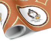 Erntedank Shetland Sheepdog (blauer Merle) Funny Geschenkpapier (Rolleneckpunkt)