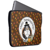 Erntedank Shetland Sheepdog (blauer Merle) Funny Laptopschutzhülle (Vorne Rechts)