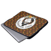 Erntedank Shetland Sheepdog (blauer Merle) Funny Laptopschutzhülle (Vorne Knopf)