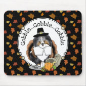 Erntedank Shetland Sheepdog (blauer Merle) Funny Mousepad (Vorne)