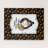 Erntedank Shetland Sheepdog (blauer Merle) Funny Puzzle (Horizontal)