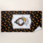 Erntedank Shetland Sheepdog (blauer Merle) Funny Strandtuch (Vorderseite)