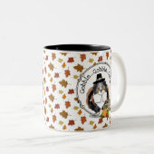 Erntedank Shetland Sheepdog (blauer Merle) Funny Zweifarbige Tasse (VorderseiteRechts)