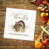 Erntedank Simple Turkey Elegante Danke Serviette