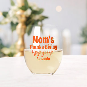 Erntedank-Sippy-Cup der personalisierten Mama Weinglas Ohne Stiel