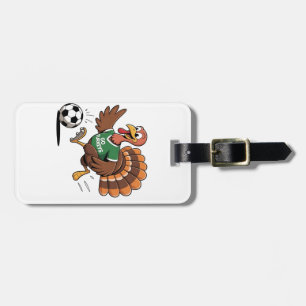 Erntedank Soccer Fußball Türkei Gobbler Gepäckanhänger